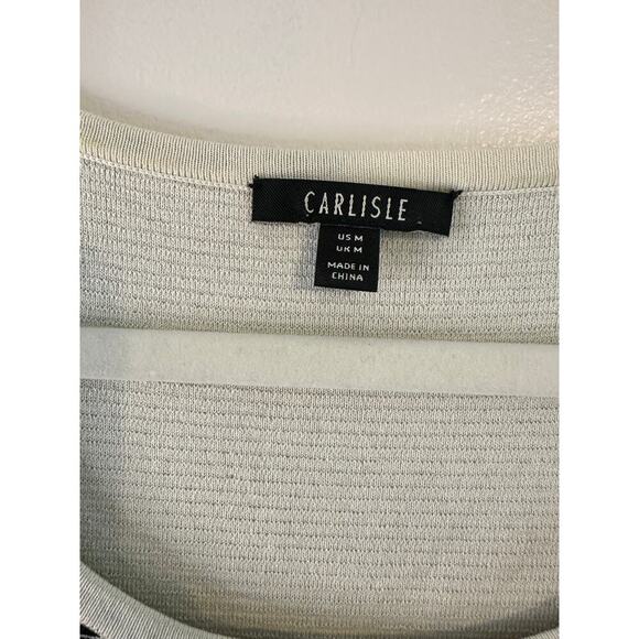 Carlisle Womens Knit Black & White Tank Quiet Luxury Capsule Old Money Medium - Picture 3 of 7